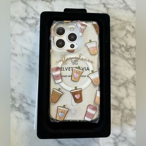 NIB iPhone 15 Pro Velvet Caviar Coffee First Clear Case